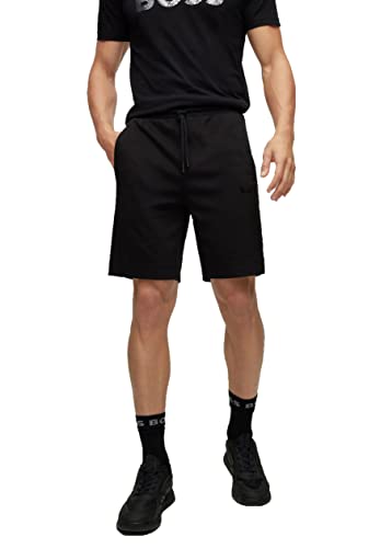 BOSS Headlo 50482620 Herren-Shorts, Baumwolle, 3D-Logo, mit erhöhtem Logo, Schwarz , L von BOSS