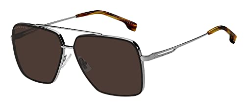 BOSS Herren 1325/S Sonnenbrille, Brown Horn Ruthenium, 62 von BOSS