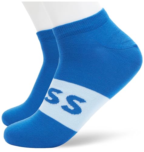 BOSS Herren 2P AS Logo Col CC Ankle_Socks, Medium Blue423, 43-46 von BOSS