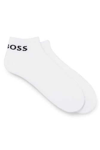 BOSS Herren 2P AS Sport CC Knöchellange Socken aus elastischem Baumwoll-Mix im Zweier-Pack Weiß 43-46 von BOSS