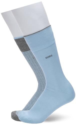 BOSS Herren 2P RS Mini Design MC Regular_Socks, Light/Pastel Blue451, 43-44 von BOSS