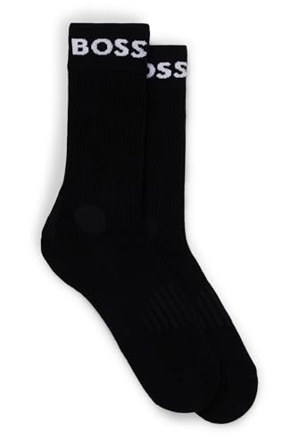 BOSS Herren 2P RS Sport CC Kurze Socken aus Stretch-Gewebe im Zweier-Pack Schwarz 43-46 von BOSS