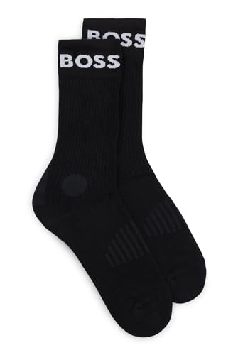 BOSS Herren 2P RS Sport CC Kurze Socken aus Stretch-Gewebe im Zweier-Pack Schwarz 43-46 von BOSS