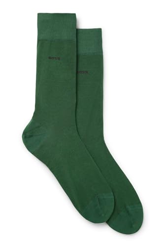 BOSS Herren 2P RS Tom MC Zweier-Pack mittelhohe Socken aus Stretch-Baumwolle Hellgrün 39-42 von BOSS