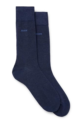 BOSS Herren 2P RS Tom MC Zweier-Pack mittelhohe Socken aus Stretch-Baumwolle Hellblau 39-42 von BOSS