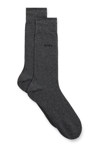 BOSS Herren 2P RS Uni CC Mittelhohe Socken aus Baumwoll-Mix im Zweier-Pack Grau 39-42 von BOSS
