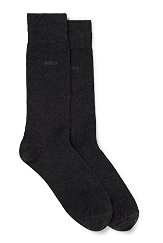 BOSS Herren 2P RS Uni CC Zweier-Pack mittelhohe Socken aus Stretch-Gewebe von BOSS