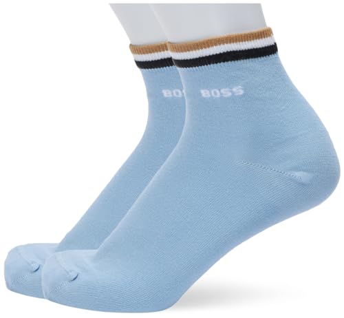 BOSS Herren 2P SH Stripe CC Short_Socks, Light/Pastel Blue451, 43-46 von BOSS