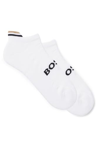 BOSS Herren 2p As Iconic Loop Cc Ankle Socks, White100, 39-42 von BOSS
