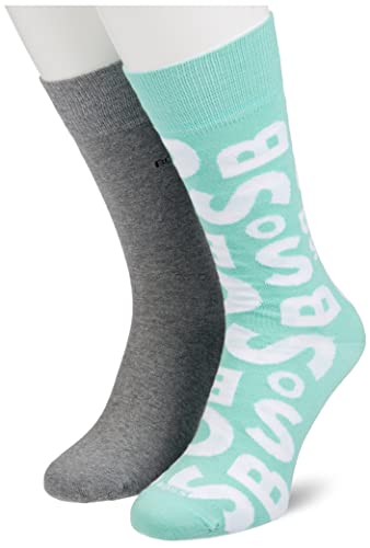 BOSS Herren 2p Rs Logo Cc Herrensocken, Light/Pastel Green338, 39-42 von BOSS