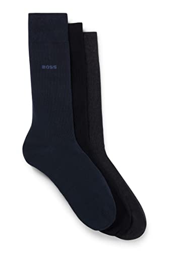 BOSS Herren 3P RS GiftSet Uni CC Mittelhohe Socken im Dreier-Pack - Geschenk-Set Gemustert 40-46 von BOSS