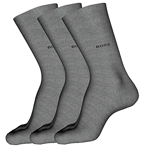 BOSS Herren 3P RS Uni Colors CC Herrensocken, Medium Grey31, 39-42 (3er Pack) von BOSS