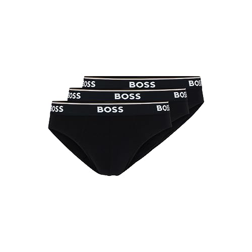 BOSS Herren 3er-Pack Klassische Stretch-Slips mit Normaler Passform Slip, Schwarz, XX-Large von BOSS