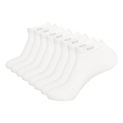 BOSS Herren Sneaker Socken Business Socks AS Uni CC 4 Paar, Farbe:Weiß, Größe:43-46, Artikel:-100 white von BOSS