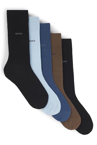 BOSS Herren 5P RS Uni Col CC Mittelhohe Socken aus Baumwoll-Mix im Fünfer-Pack Gemustert972 39-42 BOSS Herren 5P RS Uni Col CC Mittelhohe Socken aus Baumwoll-Mix im Fünfer-Pack Gemustert972 39-42 von BOSS