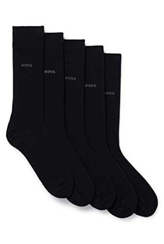 BOSS Herren Business-Socken, Soft-Cotton, 5er Pack schwarz, 39-42 von BOSS