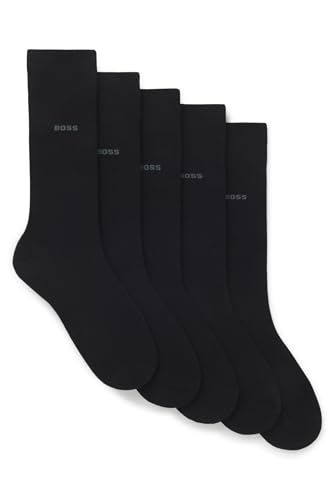 BOSS Herren 5p Uni Color Cc Herrensocken, Black1, 39-42 EU von BOSS