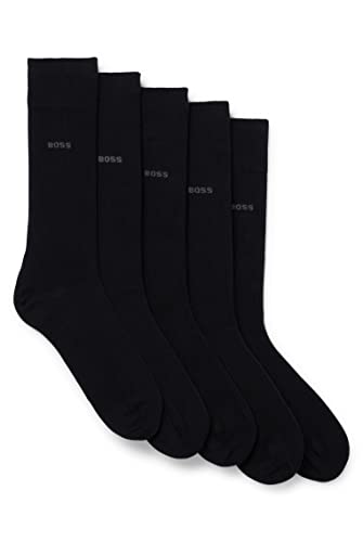BOSS Herren Business-Socken, Soft-Cotton, 5er Pack schwarz, 43-46 von BOSS
