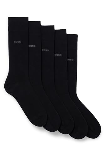 BOSS Herren 5p Uni Color Cc Herrensocken, Black1, 43-46 EU von BOSS