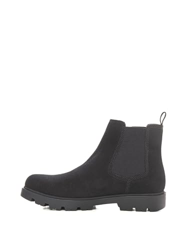 BOSS Herren Adley_Cheb_sd Veloursleder-Chelsea Boots, Black, 44 EU / 10 UK von BOSS