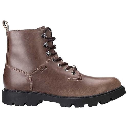 BOSS Herren Adley_Halb_Pplt Half_Boot, Dark Brown, 39 EU von BOSS