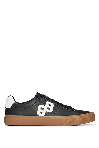 BOSS Herren Aiden Tenn Lowtop Sneakers mit Monogramm-Detail Dunkelgrau 40 Größe 40 von BOSS