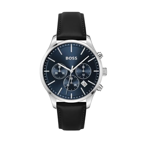 BOSS Herren Analog Quarz Uhr mit Leder Armband 1514156 BOSS Herren Analog Quarz Uhr mit Leder Armband 1514156 von BOSS