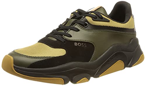 BOSS Herren Asher_Runn_mx Sneaker, Open Green340, 44 EU von BOSS