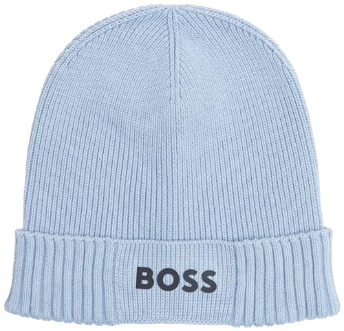 BOSS Herren Asic X Beanie, Open Blue498, One Size von BOSS