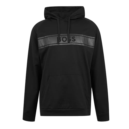 BOSS Herren Authentic Hoodie mit Logo, Black, L von BOSS