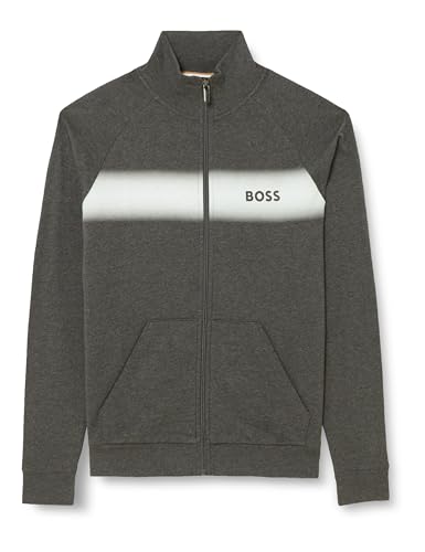 BOSS Herren Authentic JacketZ mit Logo, Medium Grey, XL von BOSS