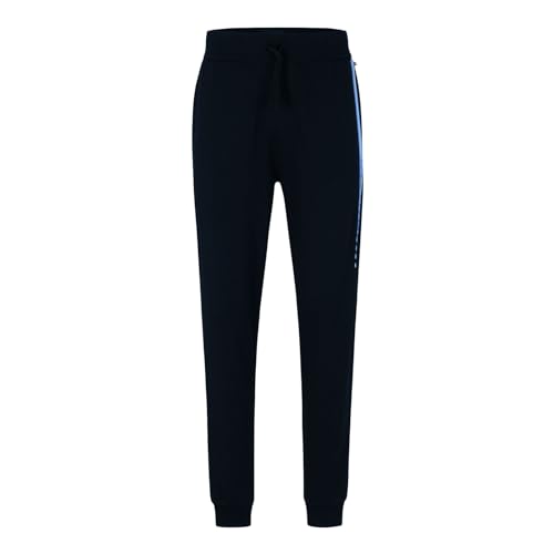 BOSS Herren Jogginghose Freizeithose Homewear Loungewear Authentic Pants, Farbe:Blau, Artikel:-403 Navy, Größe:L von BOSS