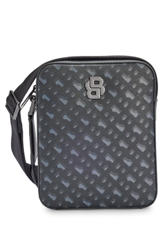 BOSS Herren B ICON Reporter-Tasche mit Monogramm-Muster und Signature-Details aus Metall Dunkelgrau Stck BOSS Herren B ICON Reporter-Tasche mit Monogramm-Muster und Signature-Details aus Metall Dunkelgrau Stck von BOSS