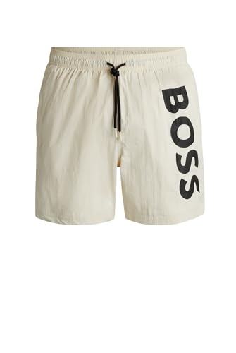 BOSS Herren Badeshorts Badehose Swimwear Octopus, Farbe:Creme, Wäschegröße:M, Artikel:-131 Light beige von BOSS