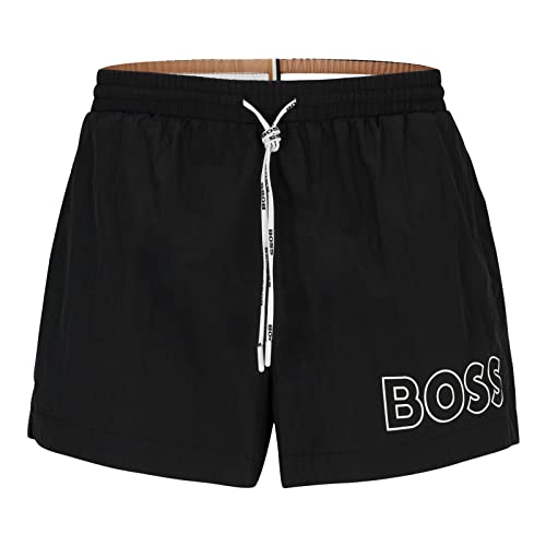 BOSS Herren Badeshorts Beachwear Badehose Mooneye Quick-Dry, Farbe:Schwarz, Artikel:-001 Black, Größe:XL von BOSS