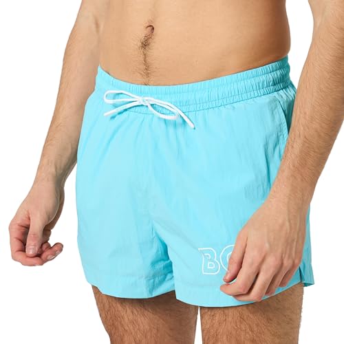 BOSS Herren Badeshorts Beachwear Badehose Mooneye Quick-Dry, Farbe:Türkis, Artikel:-442 Turquoise/Aqua, Größe:2XL von BOSS