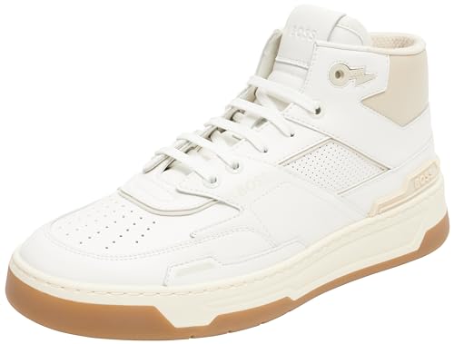 BOSS Herren Baltimore_Hito_flmx High_Top, Open White, 43 EU von BOSS