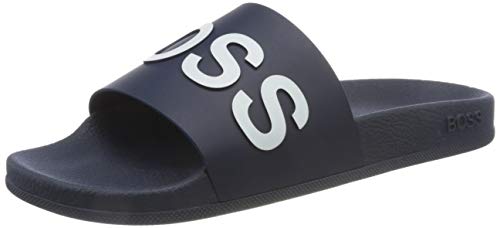 BOSS Herren Bay_Slid_rblg Pantoletten, Dark Blue405, 39 EU von BOSS