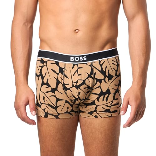 BOSS Herren Unterhose mit Auffälligem Logo Badehose, Camel Floral, X-Large von BOSS