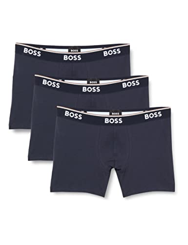 BOSS Herren Boxer Briefs, 3er Pack, Open Blue 480, S von BOSS