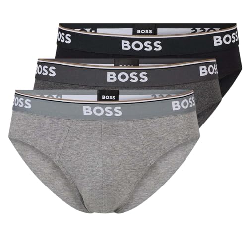 BOSS Herren Brief, 3er Pack Power, Open Grey, XL von BOSS