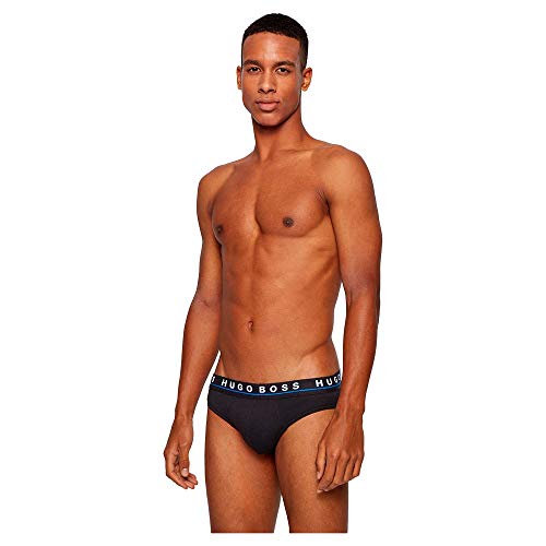 HUGO BOSS Herren Slips Briefs Unterhosen 50449471 3er Pack, Wäschegröße:M, Artikel:-981 Black/Dark Green/red von HUGO BOSS