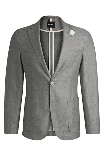 BOSS Herren C-Hanry-252 Slim-Fit Sakko aus fein gemustertem Gewebe Grün 54 von BOSS