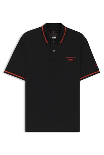 BOSS Herren C-Parris 197 PS Porsche x Poloshirt aus Baumwolle mit Feuchtigkeitsregulierung Schwarz001 XL von BOSS
