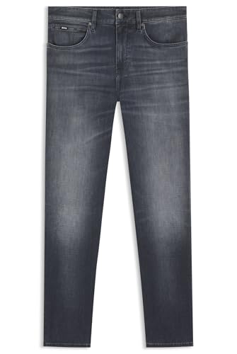 BOSS Herren C-Re.Maine Maine Regular-Fit Jeans aus italienischem Denim in Grau Schwarz004 33/30 von BOSS