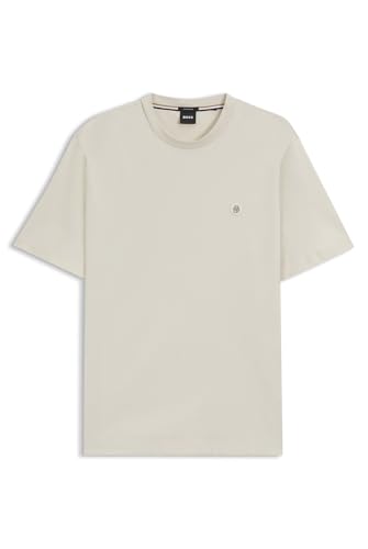 BOSS Herren C-Taut 01 Regular-Fit T-Shirt aus Baumwolle mit Double-B-Monogramm Weiß XXL von BOSS