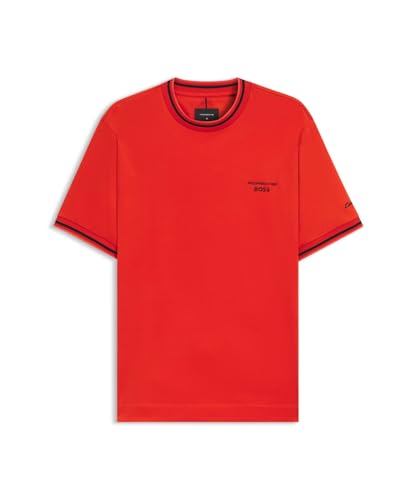 BOSS Herren C-Taut 197 PS Porsche x T-Shirt aus Baumwolle mit feuchtigkeitsregulierendem Finish Dunkelorange XXXL von BOSS