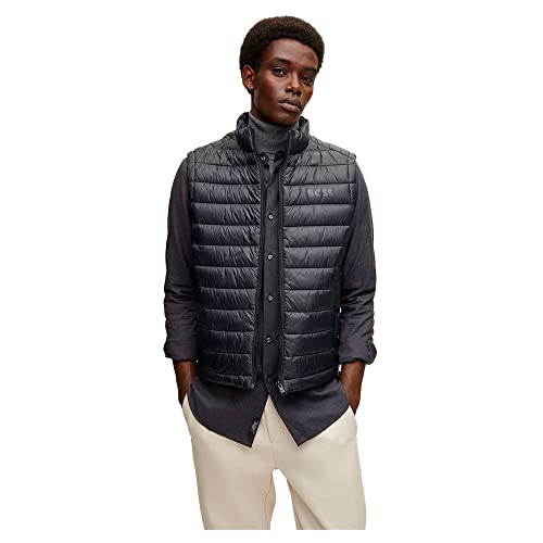 BOSS Herren Calano Verstaubare Weste mit tonalem Logo Schwarz001 56 BOSS Herren Calano Verstaubare Weste mit tonalem Logo Schwarz001 56 von BOSS