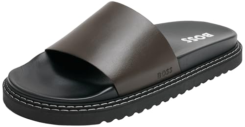 BOSS Herren Cliff lt Slide, Dark Brown205, 45 EU von BOSS