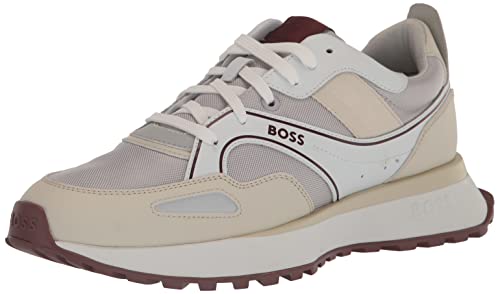 BOSS Herren Colorblock Schnüren Sneaker, Sand-Dollar, 43 EU von BOSS